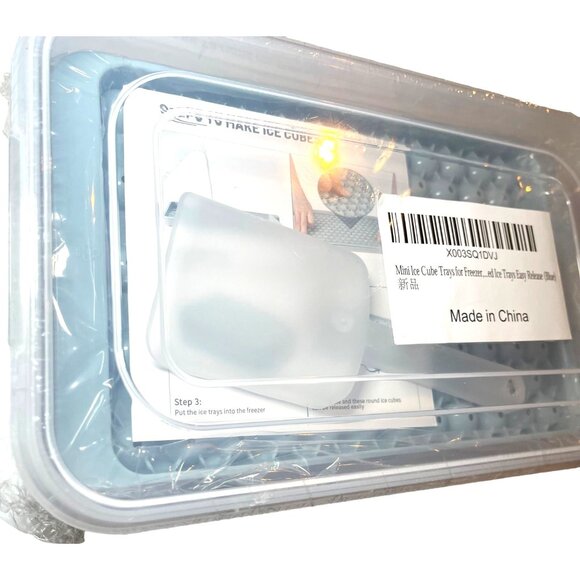 Mini Ice Cube Trays 4 Layers For Freezer With Lid & Scoop Easy Release BPA Free - Picture 8 of 12